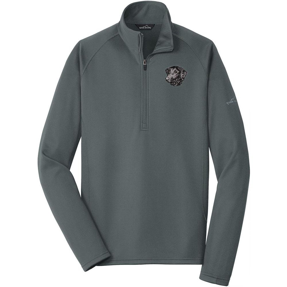 Embroidered Eddie Bauer Mens Base Layer Fleece Irongate Gray 3X-Large Curly Coated Retriever D137