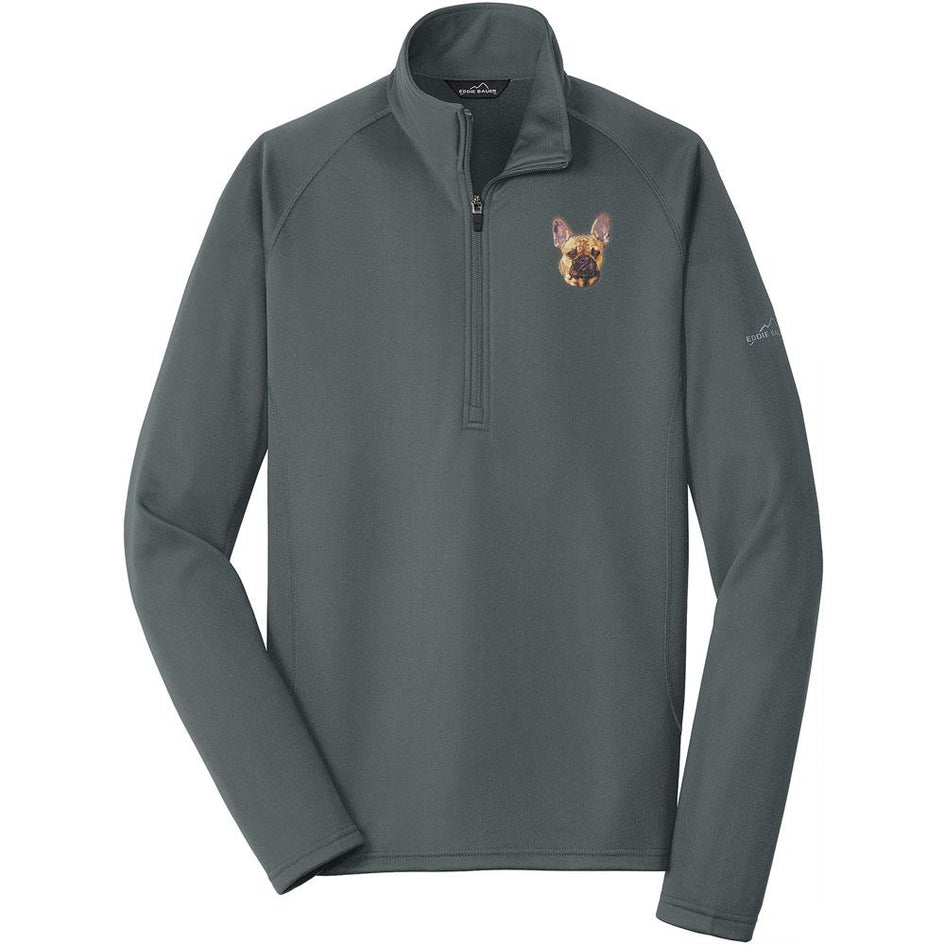 Embroidered Eddie Bauer Mens Base Layer Fleece Irongate Gray 3X-Large French Bulldog DN333