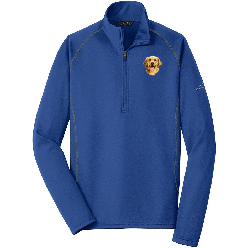 Embroidered Eddie Bauer Mens Base Layer Fleece Cobalt Blue 3X-Large Golden Retriever D5