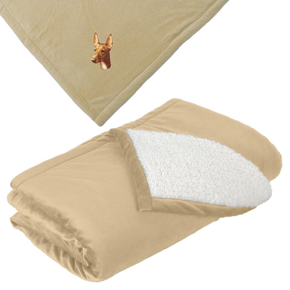Embroidered Blankets Tan  Pharaoh Hound D90