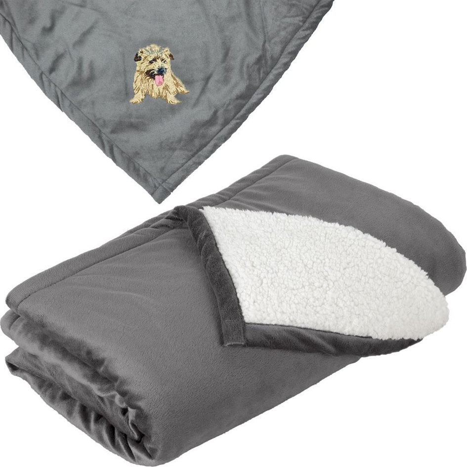 Embroidered Blankets Gray  Norfolk Terrier DJ301