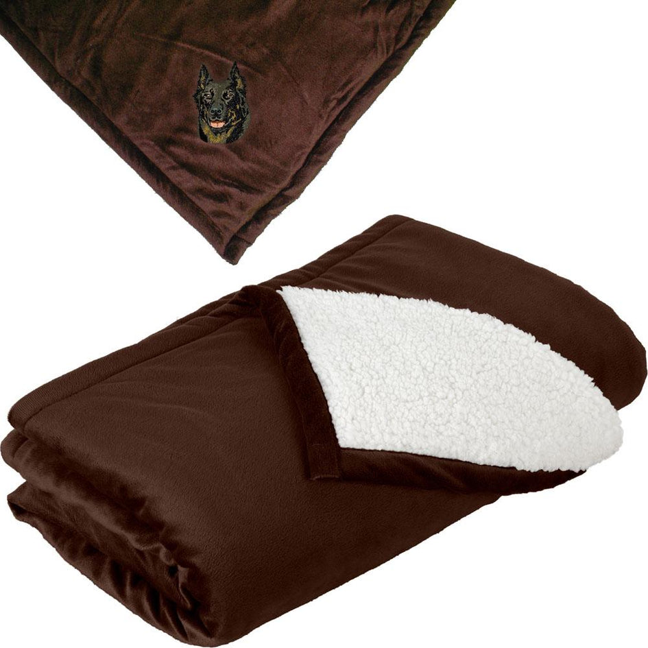 Embroidered Blankets Brown  Beauceron DV165