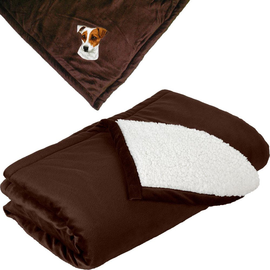 Embroidered Blankets Brown  Parson Russell Terrier D26