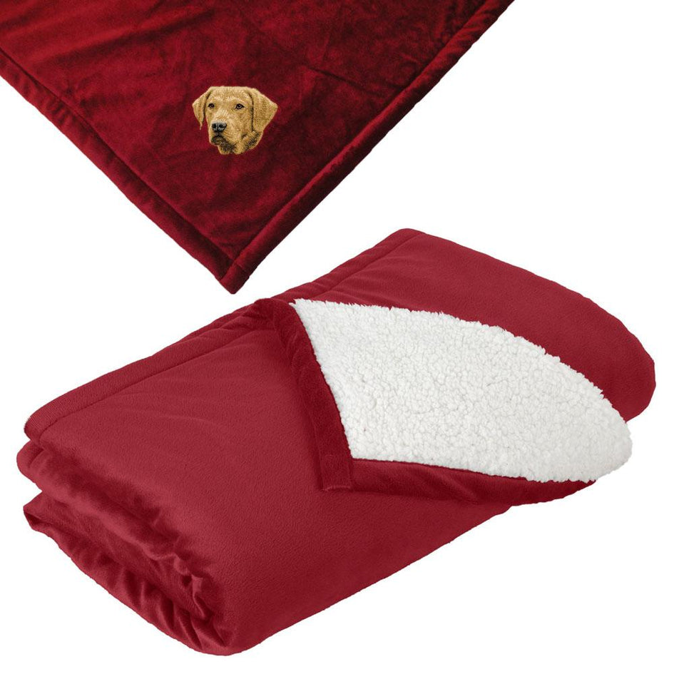 Embroidered Blankets Red  Chesapeake Bay Retriever D143