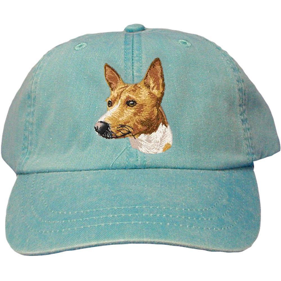 Embroidered Baseball Caps Turquoise  Basenji DM171