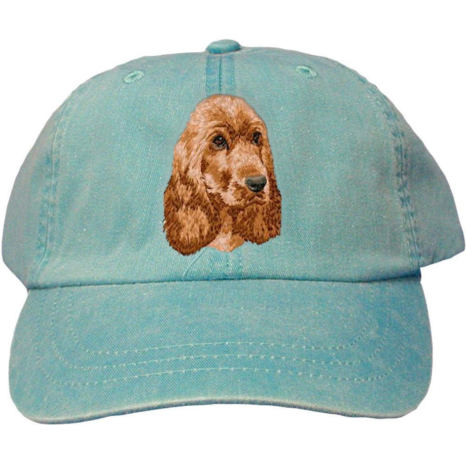Embroidered Baseball Caps Turquoise  English Cocker Spaniel DM404