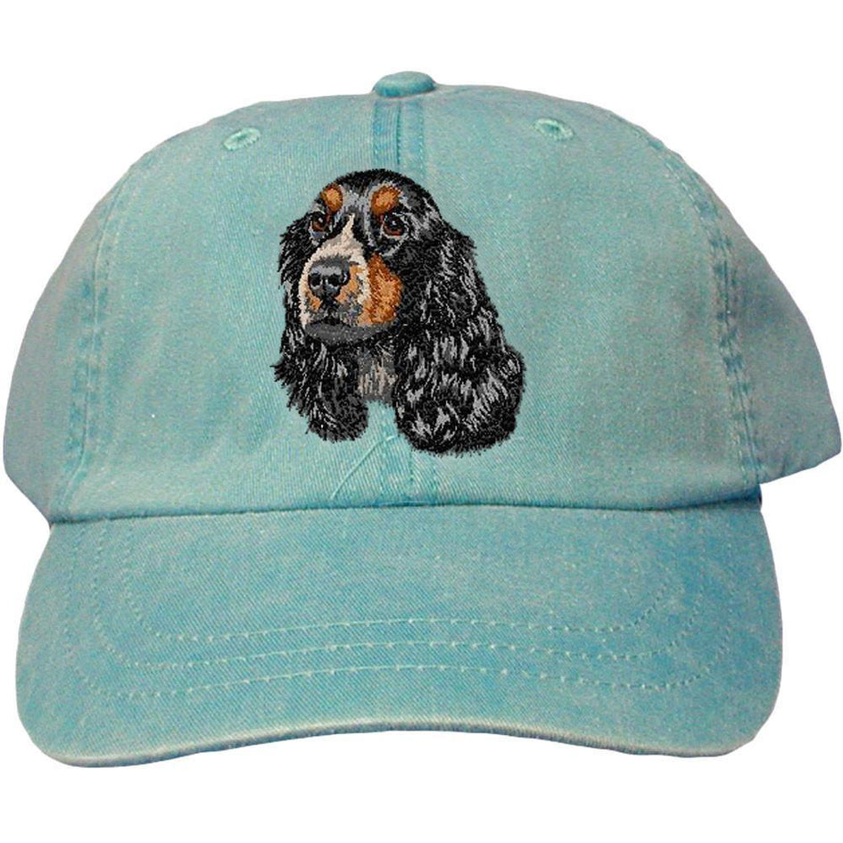 Embroidered Baseball Caps Turquoise  English Cocker Spaniel DV414