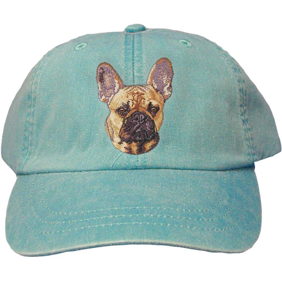 Embroidered Baseball Caps Turquoise  French Bulldog DN333