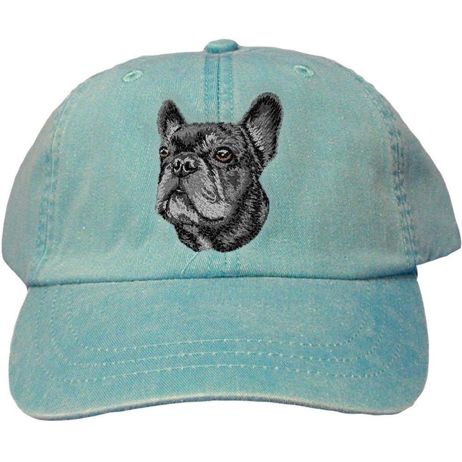 Embroidered Baseball Caps Turquoise  French Bulldog DV352