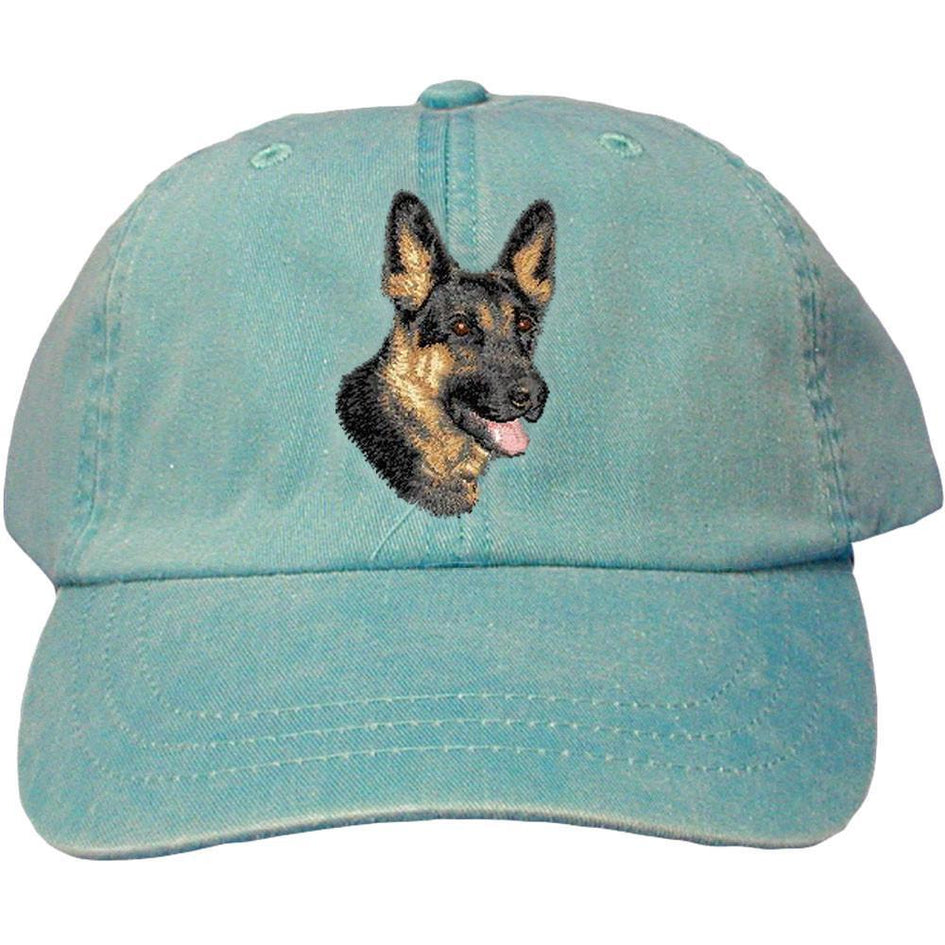 Embroidered Baseball Caps Turquoise  German Shepherd Dog D70