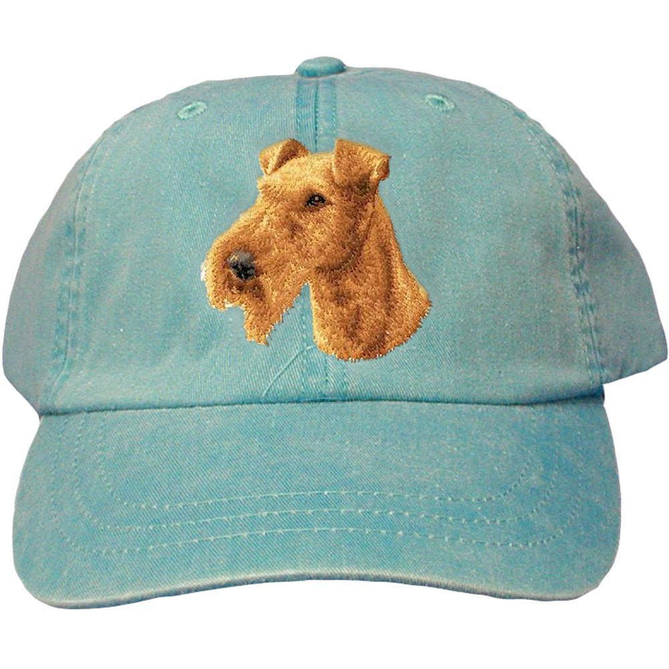 Embroidered Baseball Caps Turquoise  Irish Terrier D89