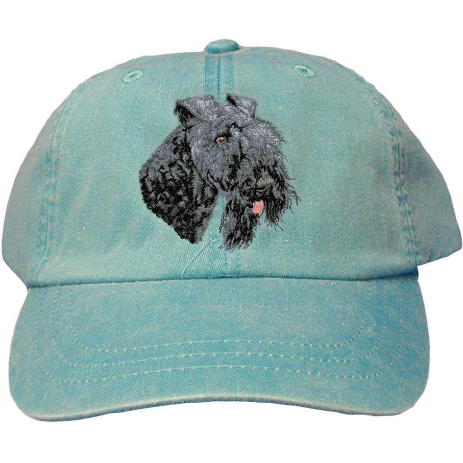 Embroidered Baseball Caps Turquoise  Kerry Blue Terrier D74
