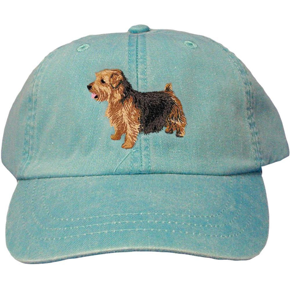 Embroidered Baseball Caps Turquoise  Norfolk Terrier DJ277
