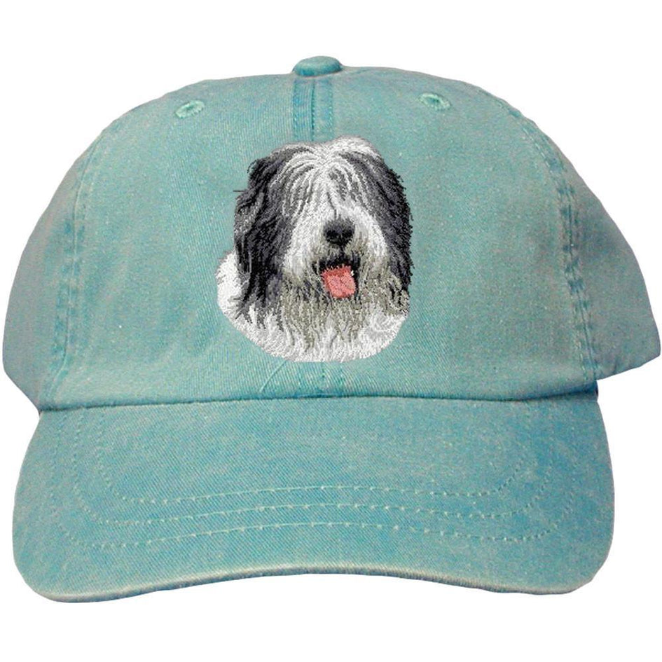 Embroidered Baseball Caps Turquoise  Old English Sheepdog D40
