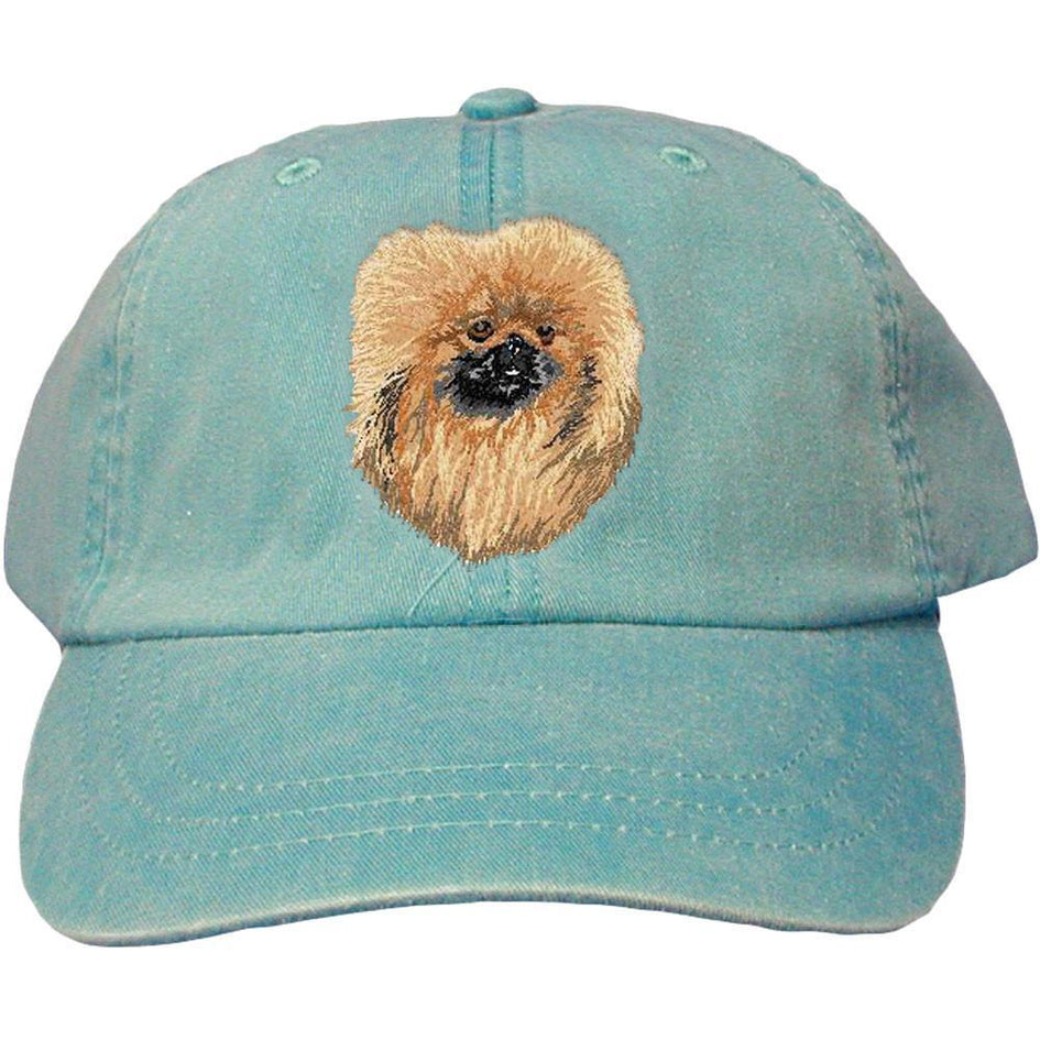 Embroidered Baseball Caps Turquoise  Pekingese DV373