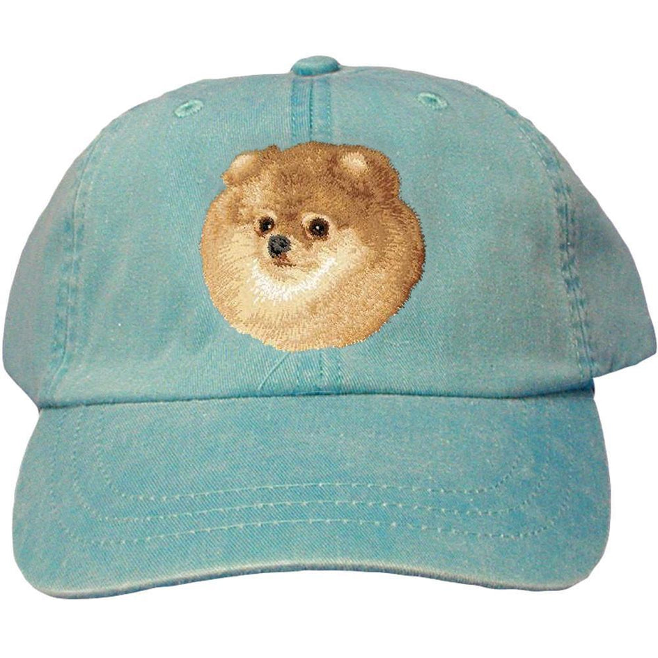 Embroidered Baseball Caps Turquoise  Pomeranian D103