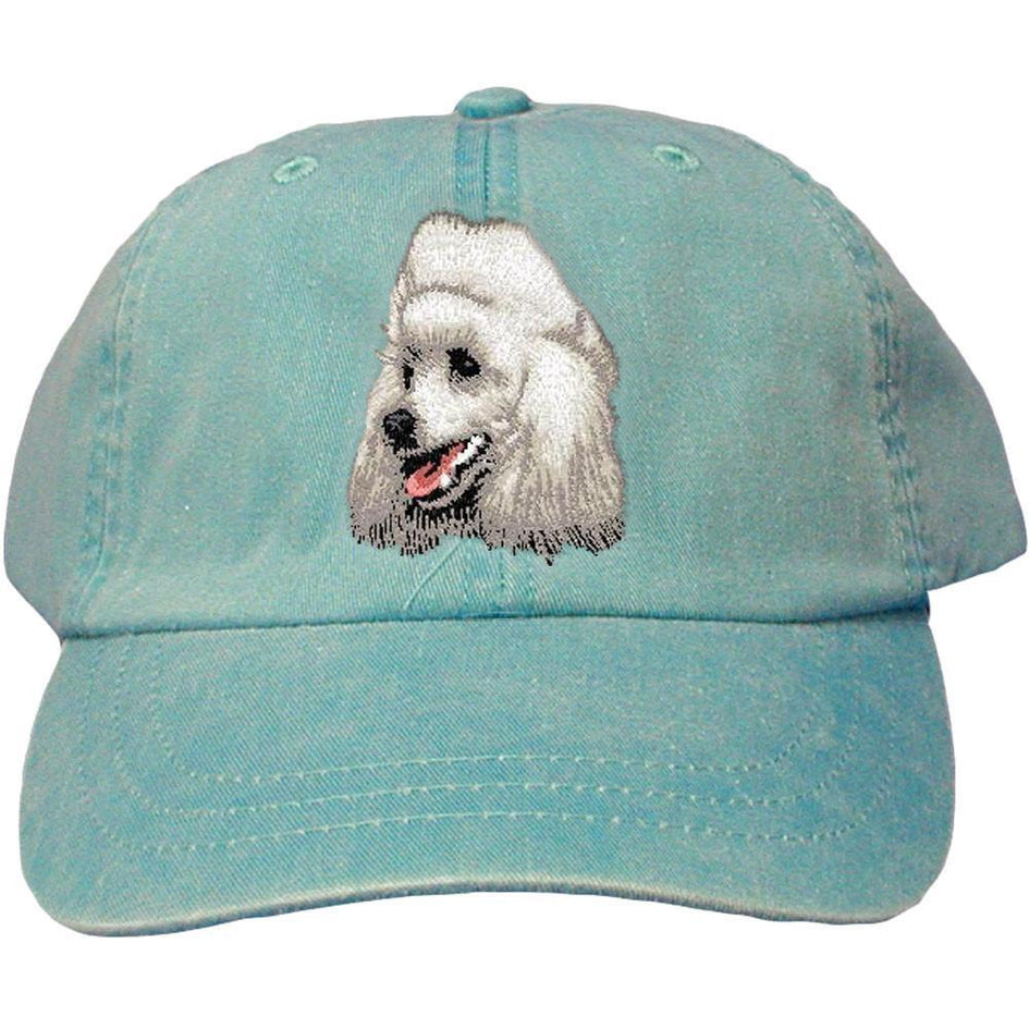 Embroidered Baseball Caps Turquoise  Poodle D18