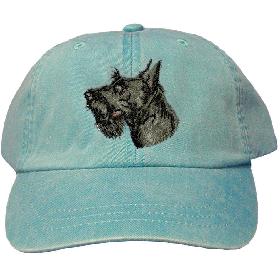 Embroidered Baseball Caps Turquoise  Scottish Terrier D32