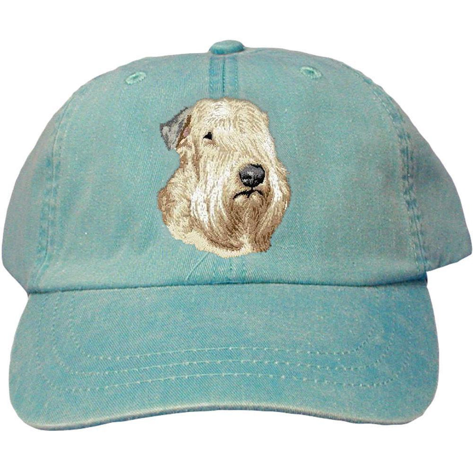 Embroidered Baseball Caps Turquoise  Soft Coated Wheaten Terrier D147