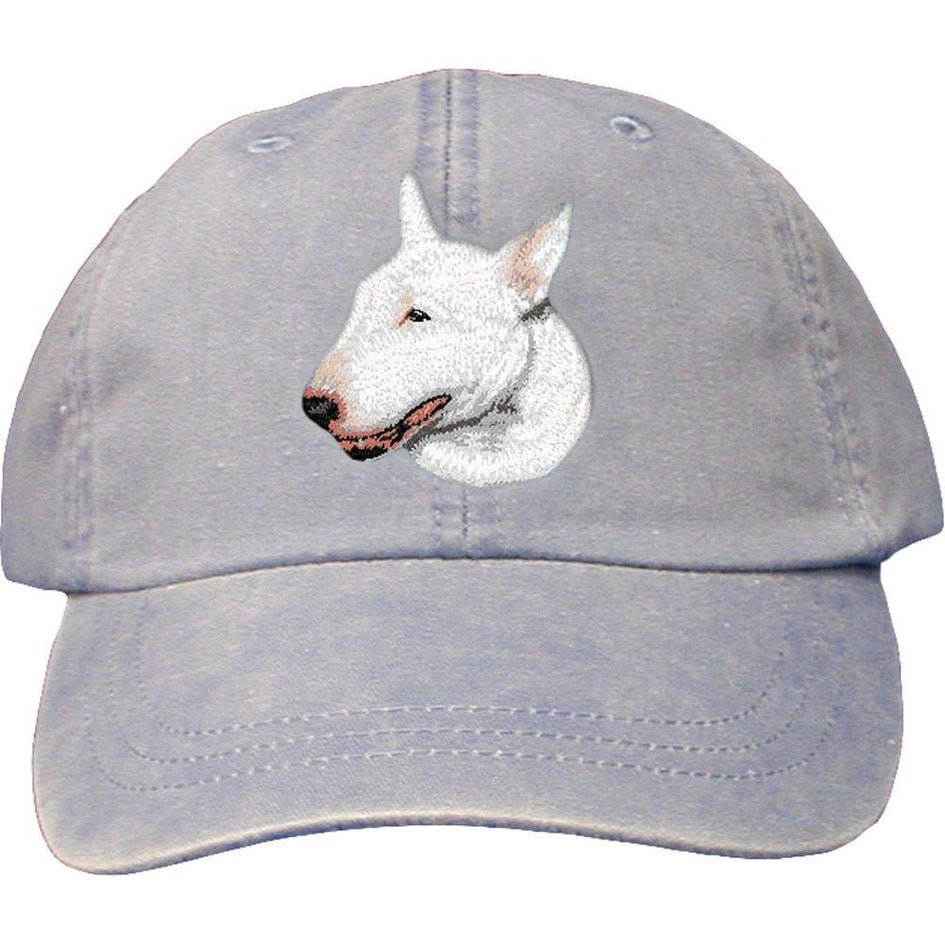 Embroidered Baseball Caps Light Blue  Bull Terrier D88