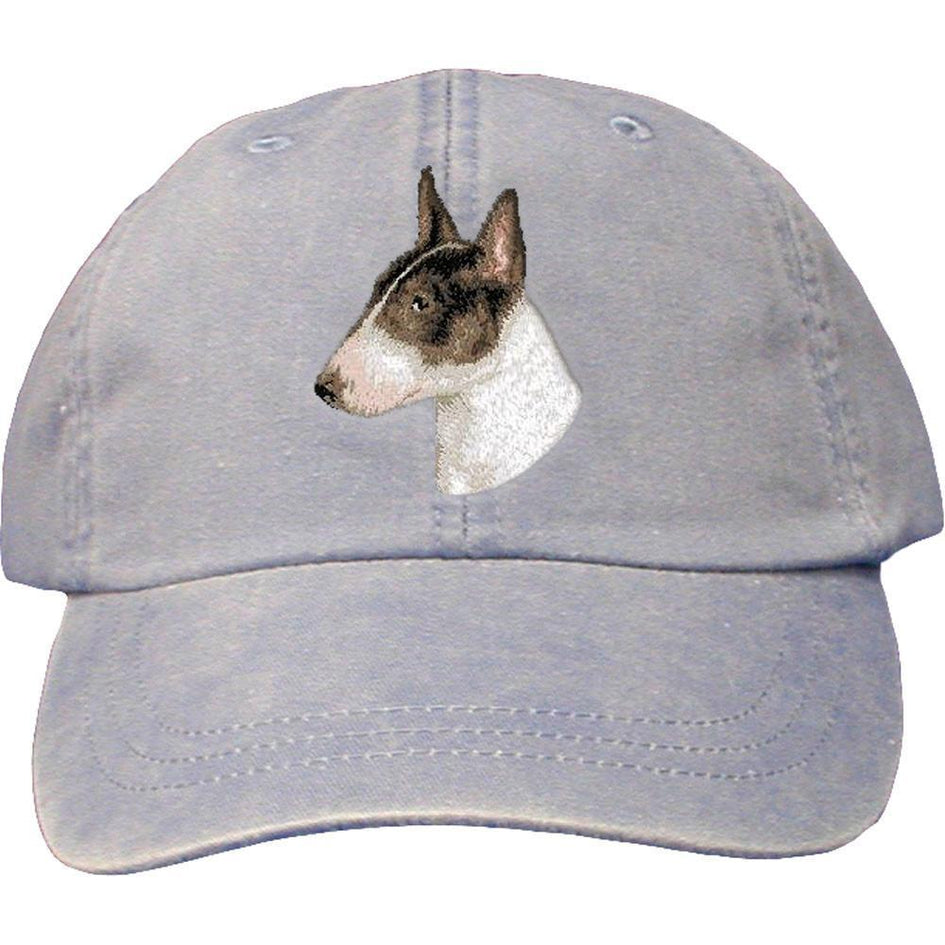 Embroidered Baseball Caps Light Blue  Bull Terrier D96