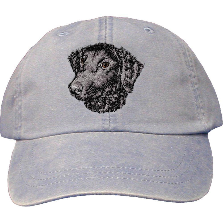 Embroidered Baseball Caps Light Blue  Curly Coated Retriever D137
