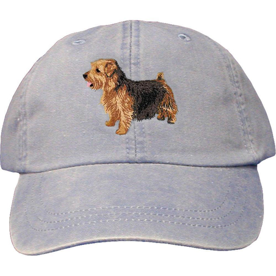 Embroidered Baseball Caps Light Blue  Norfolk Terrier DJ277