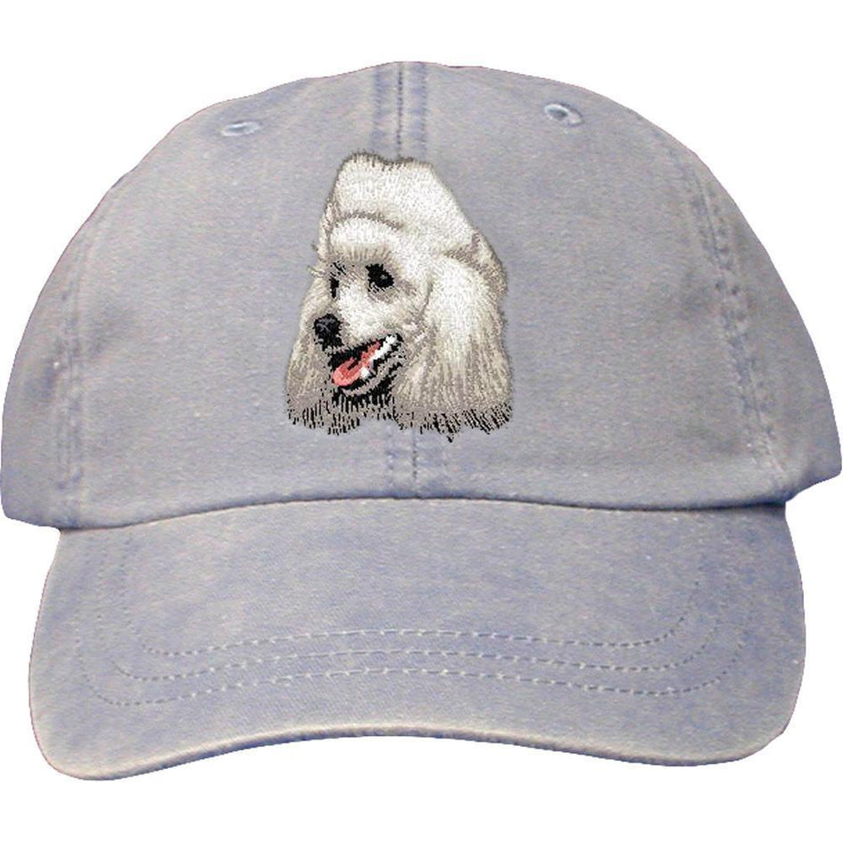 Embroidered Baseball Caps Light Blue  Poodle D18
