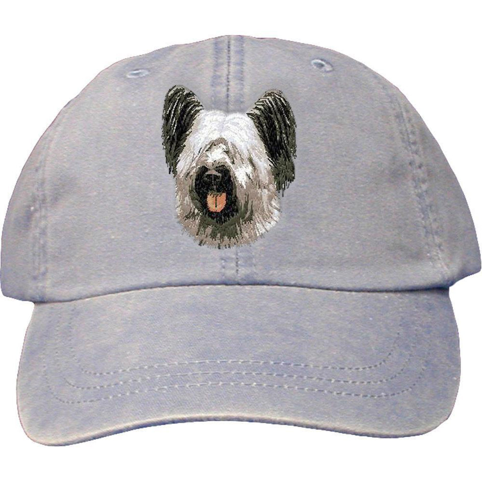 Embroidered Baseball Caps Light Blue  Skye Terrier DN392