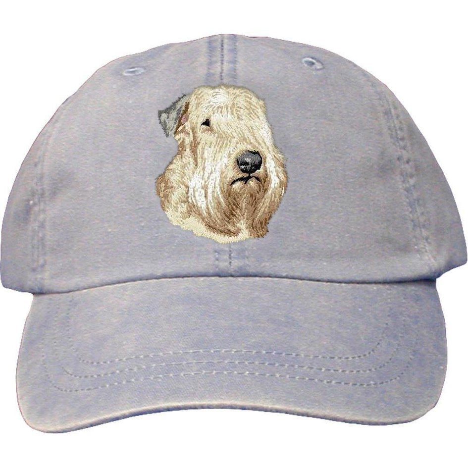 Embroidered Baseball Caps Light Blue  Soft Coated Wheaten Terrier D147