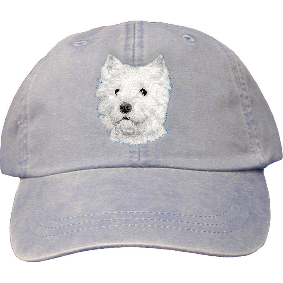 Embroidered Baseball Caps Light Blue  West Highland White Terrier D126