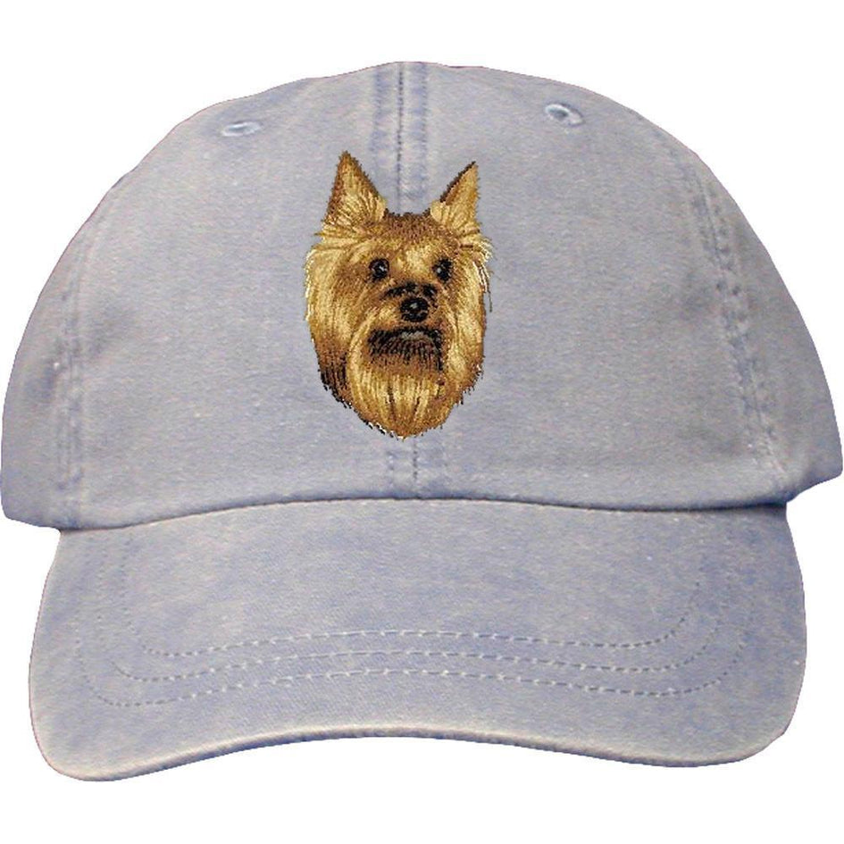 Embroidered Baseball Caps Light Blue  Yorkshire Terrier D15