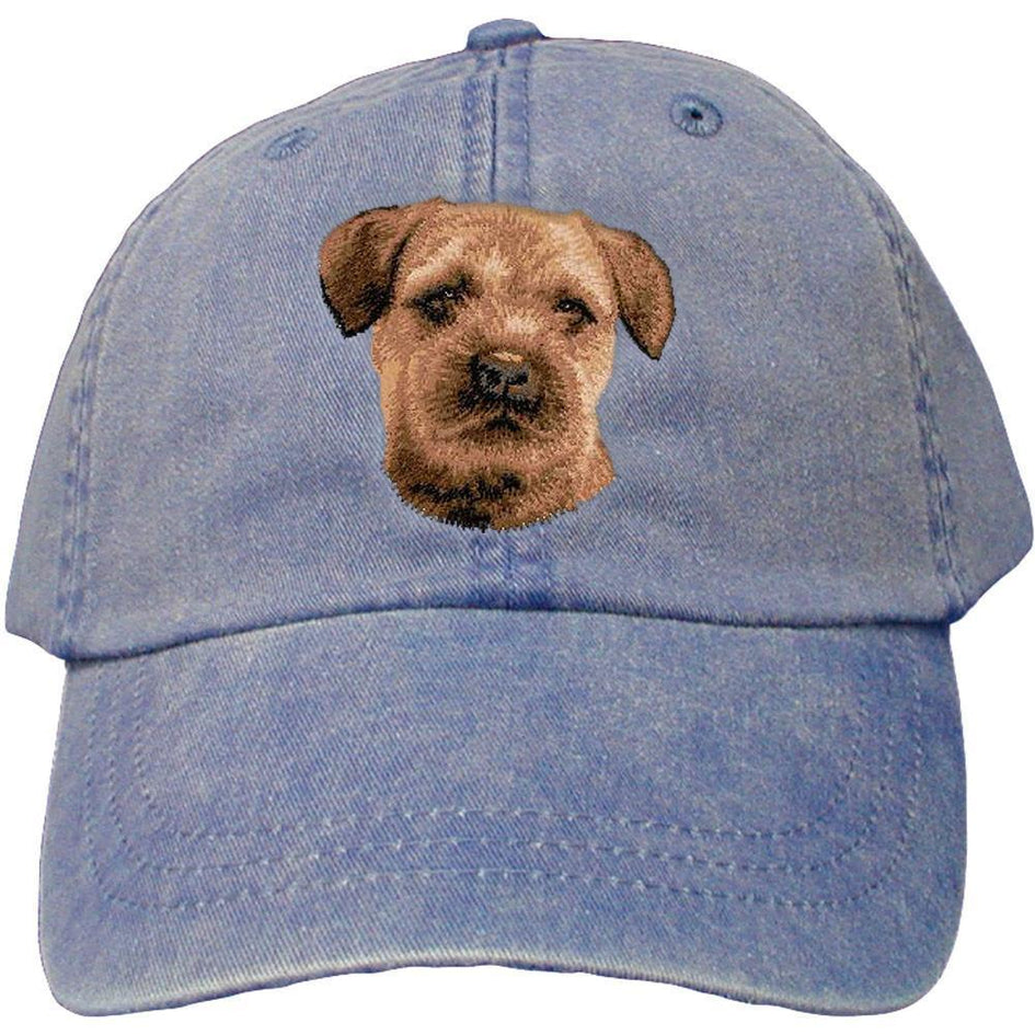 Embroidered Baseball Caps Denim  Border Terrier D51