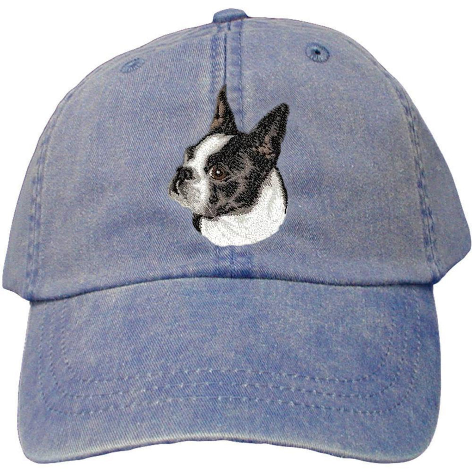 Embroidered Baseball Caps Denim  Boston Terrier D50
