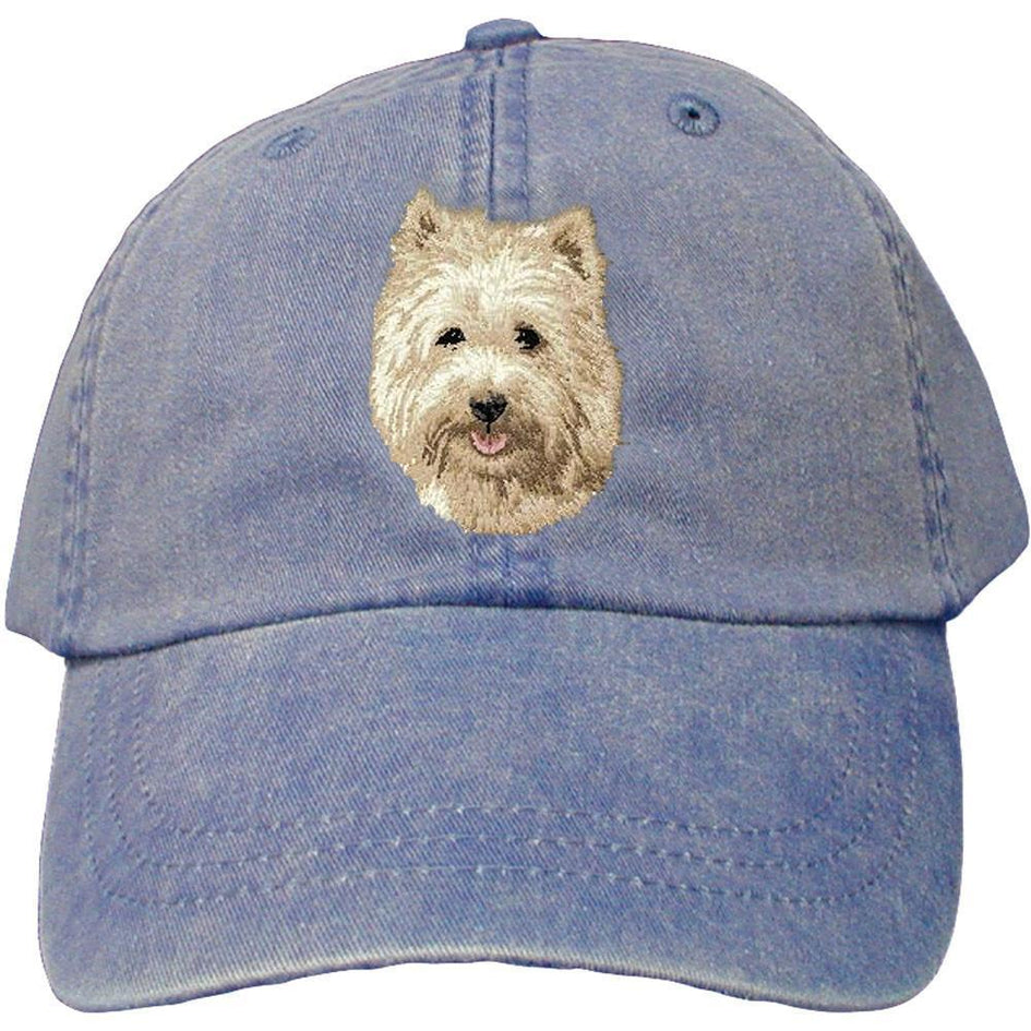 Embroidered Baseball Caps Denim  Cairn Terrier D106