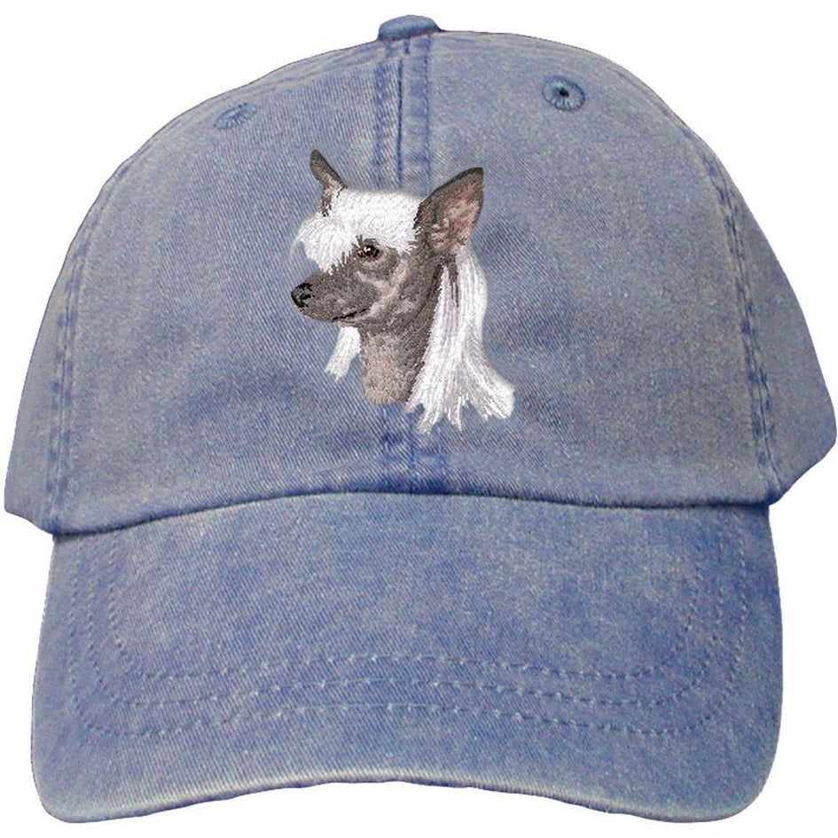 Embroidered Baseball Caps Denim  Chinese Crested D140