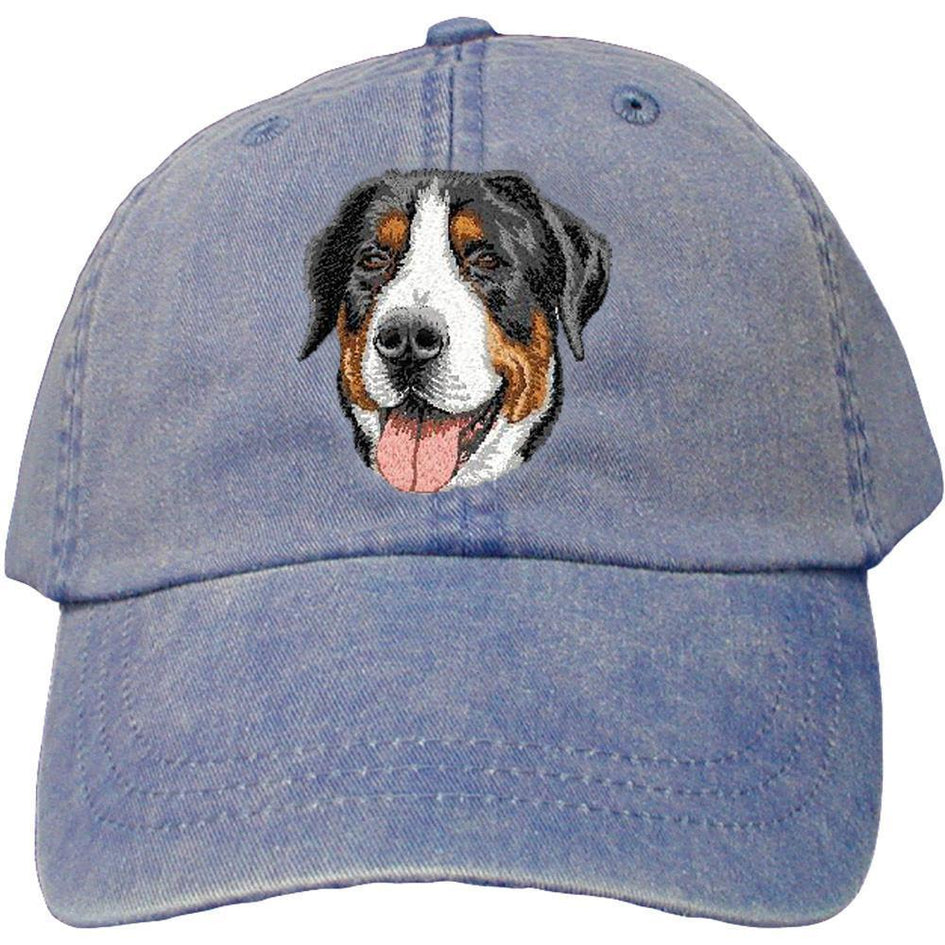 Embroidered Baseball Caps Denim  Greater Swiss Mountain Dog DV379