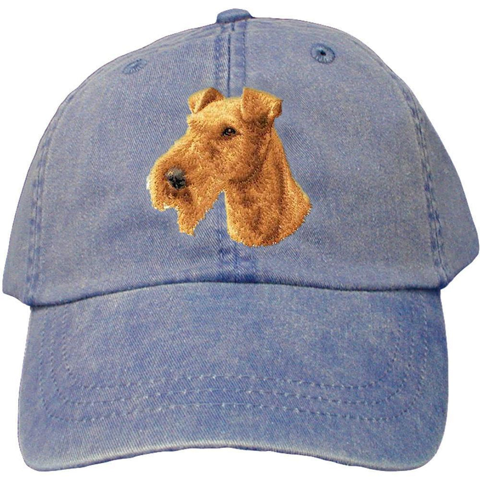 Embroidered Baseball Caps Denim  Irish Terrier D89