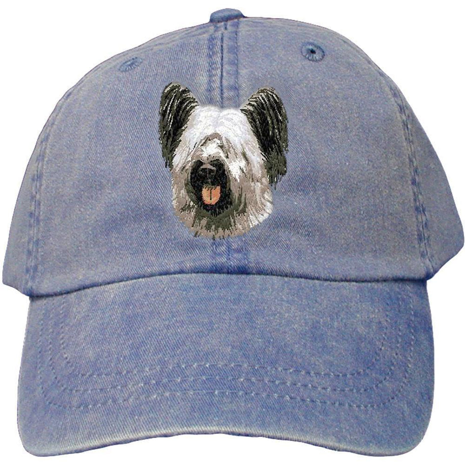 Embroidered Baseball Caps Denim  Skye Terrier DN392