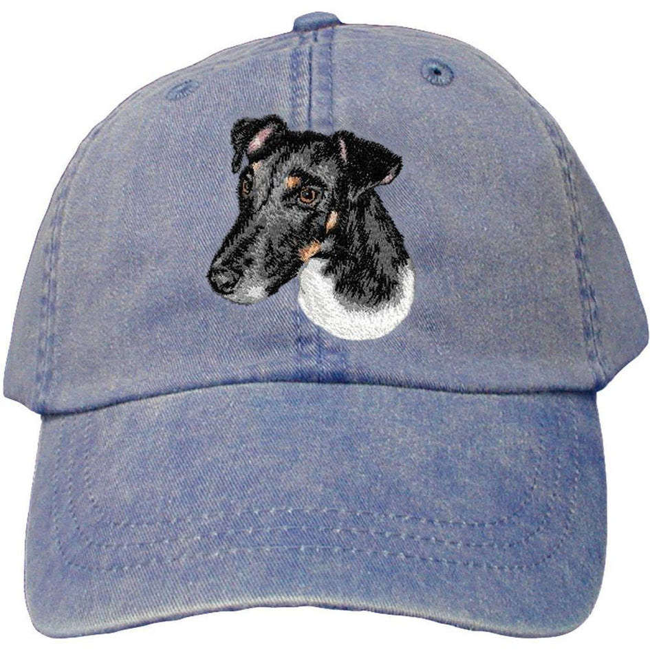 Embroidered Baseball Caps Denim  Smooth Fox Terrier D134