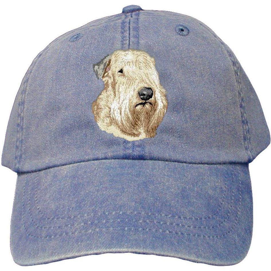 Embroidered Baseball Caps Denim  Soft Coated Wheaten Terrier D147