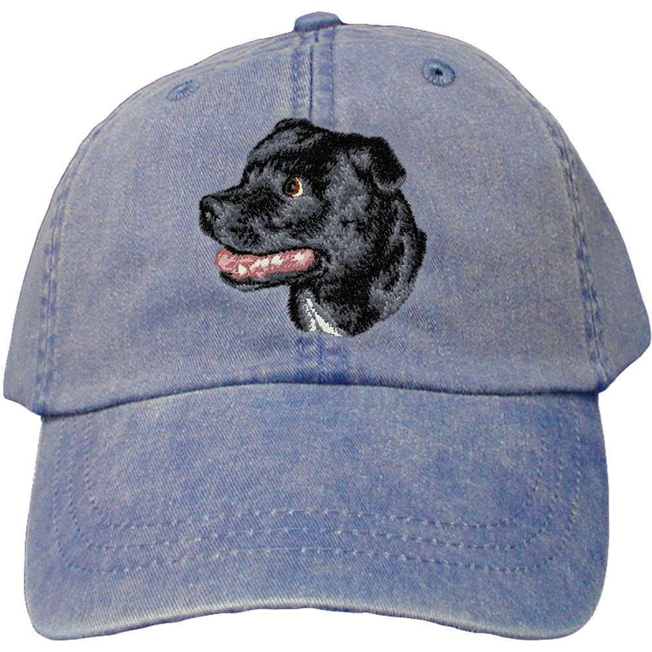 Embroidered Baseball Caps Denim  Staffordshire Bull Terrier D113