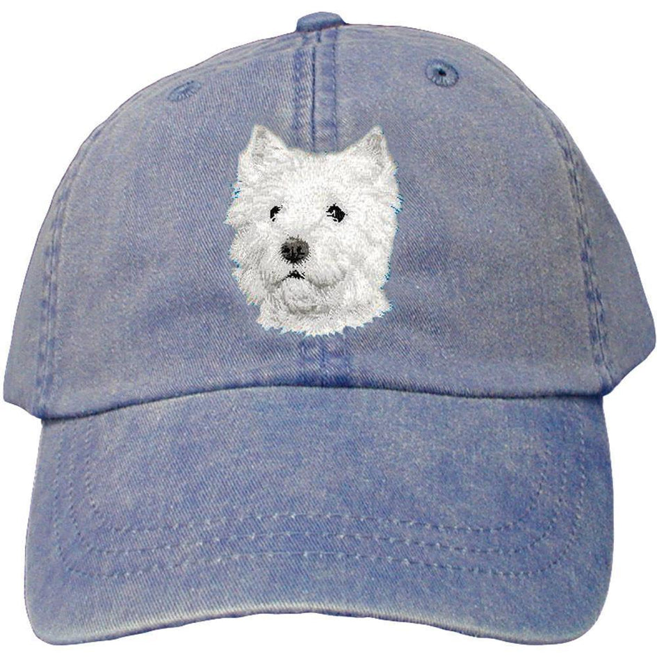 Embroidered Baseball Caps Denim  West Highland White Terrier D126