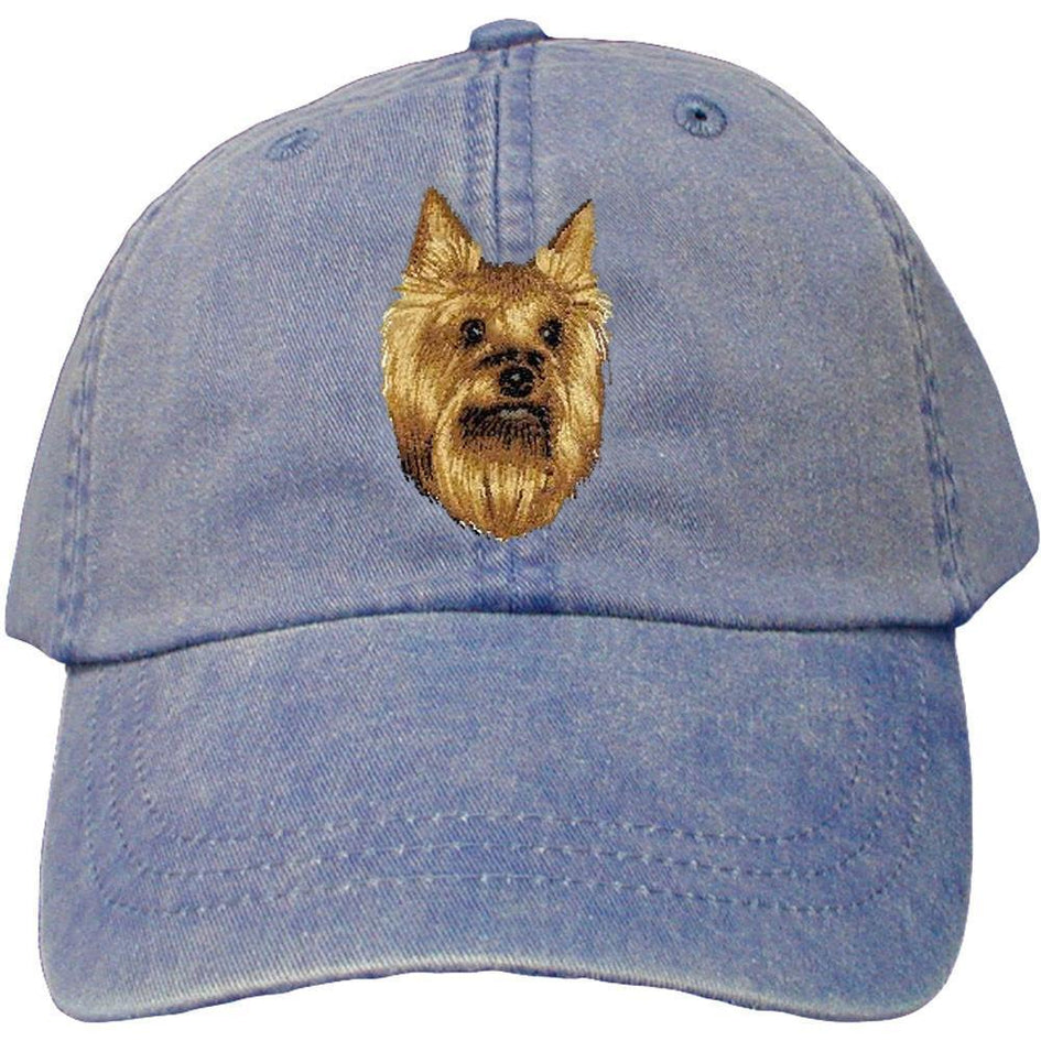 Embroidered Baseball Caps Denim  Yorkshire Terrier D15