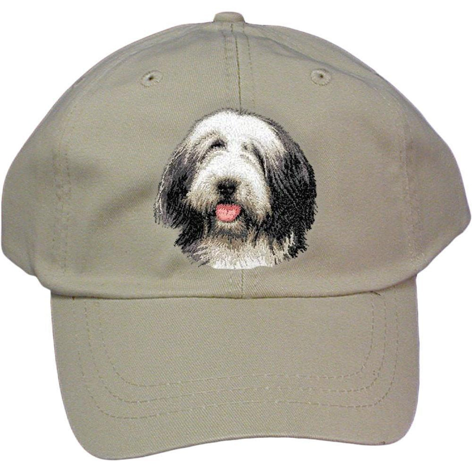 Embroidered Baseball Caps Grey  Bearded Collie D37
