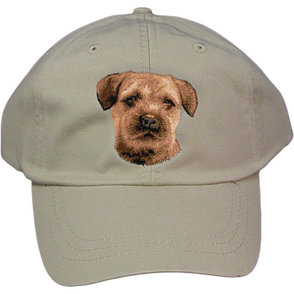 Embroidered Baseball Caps Grey  Border Terrier D51