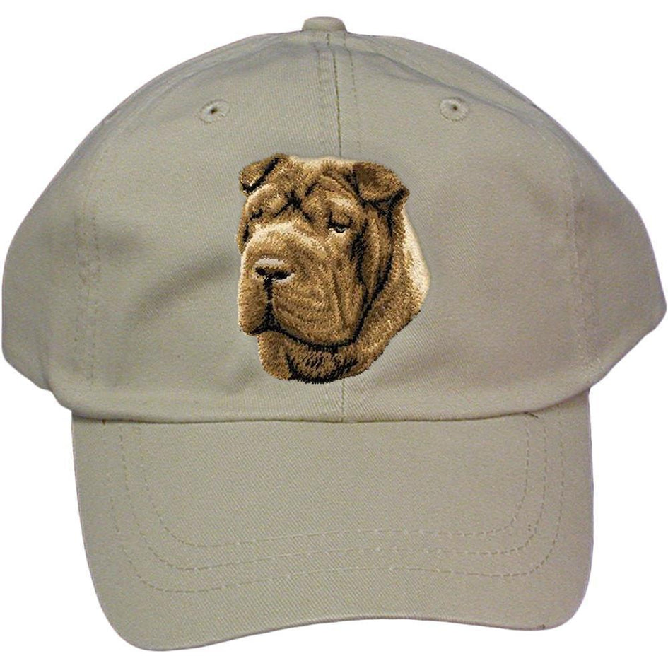 Embroidered Baseball Caps Grey  Chinese Shar Pei D45