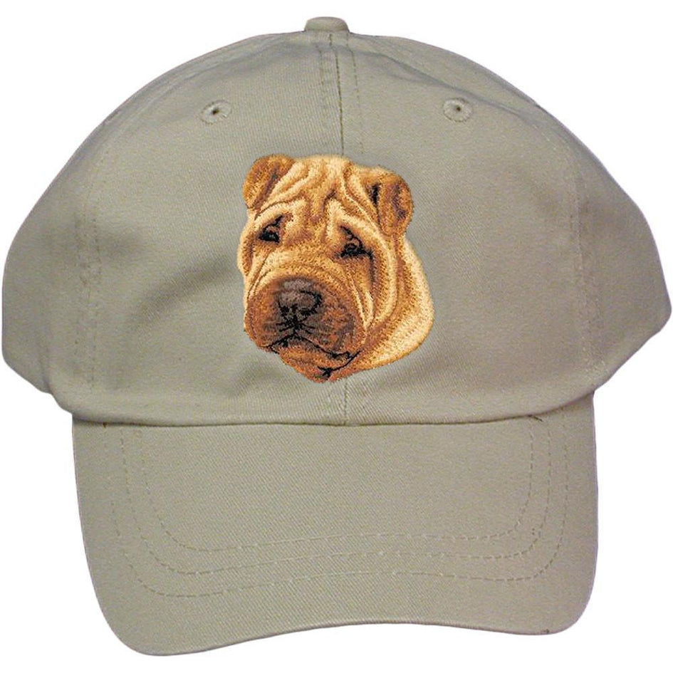 Embroidered Baseball Caps Grey  Chinese Shar Pei D77