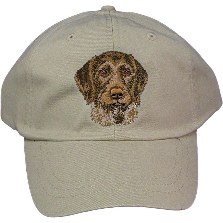 Embroidered Baseball Caps Grey  German Wirehaired Pointer DV467