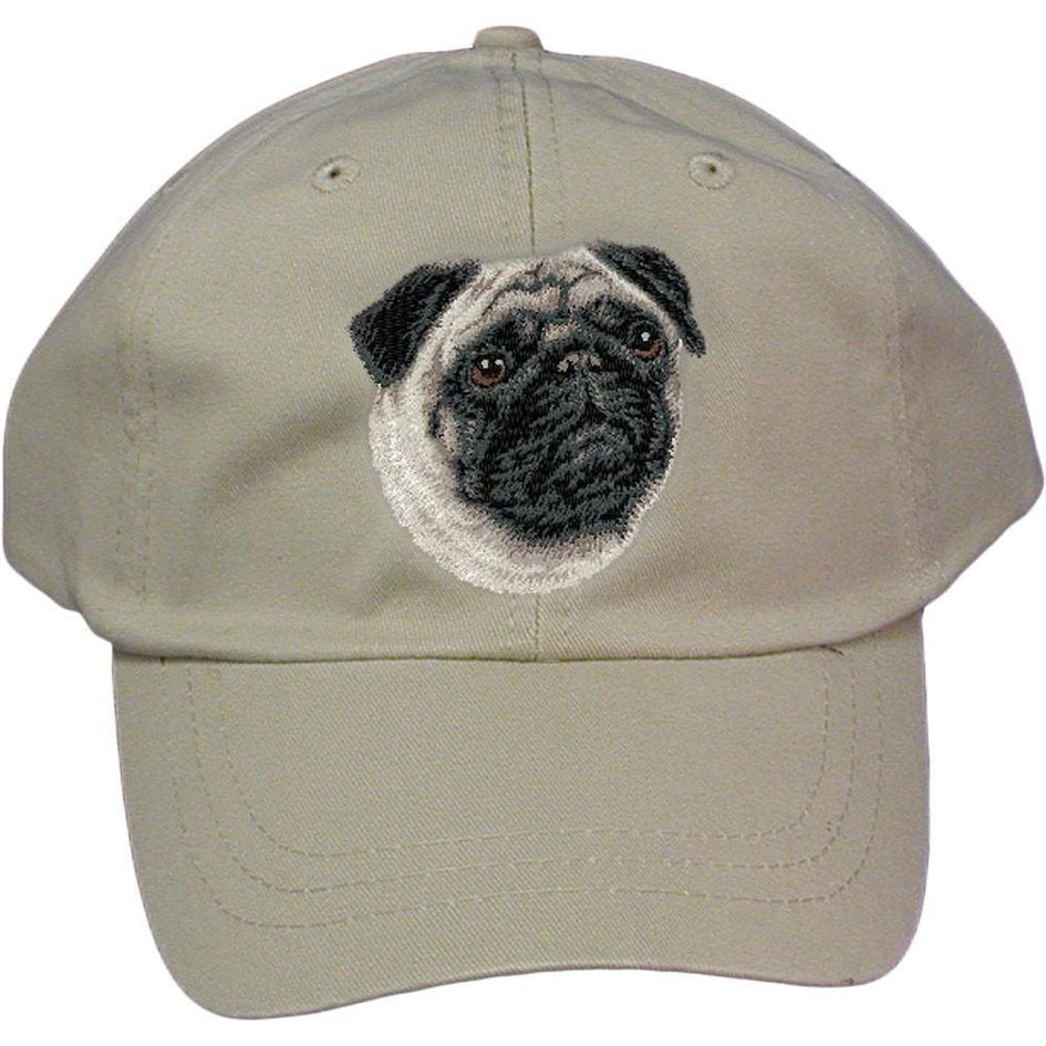 Embroidered Baseball Caps Grey  Pug D63